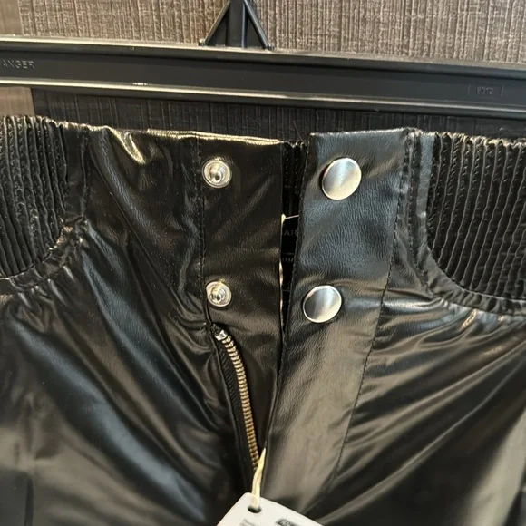 Isabel Marant black coated-silk mini skirt